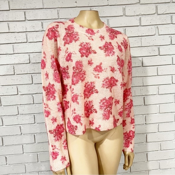 J.Crew Women’s Brushed Wool Rose Garden Crewneck Sweater - Picture 8 of 10